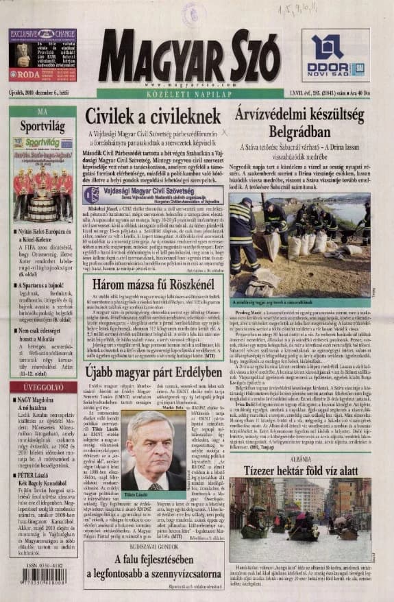Magyar Szó, 67. évf. 2010. december 6. 285. sz. 1–16. oldal