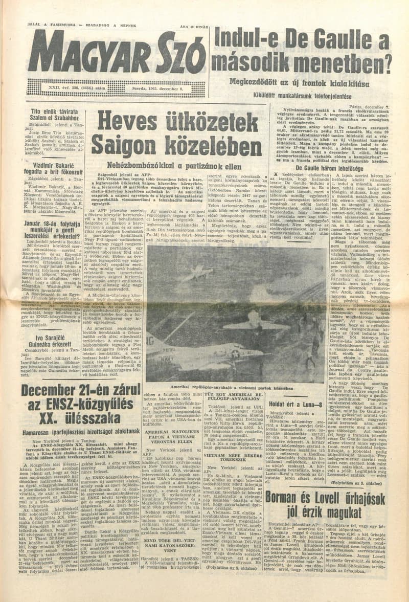 Magyar Szó, 22. évf. 1965. december 8. 336. sz.