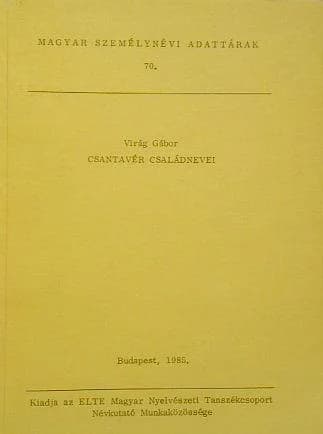 Csantavér családnevei 