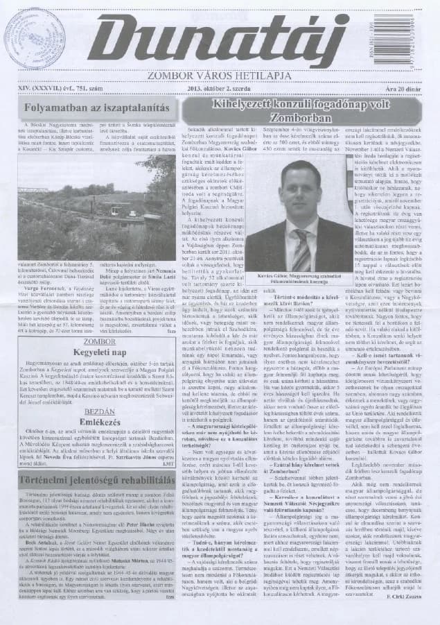 Dunatáj, 15. évf. 2013. október 2. 751. sz.