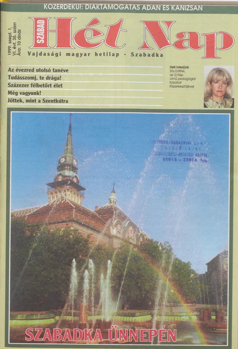 Szabad Hét Nap, 6. évf. 1999. szeptember 1. 35. sz.