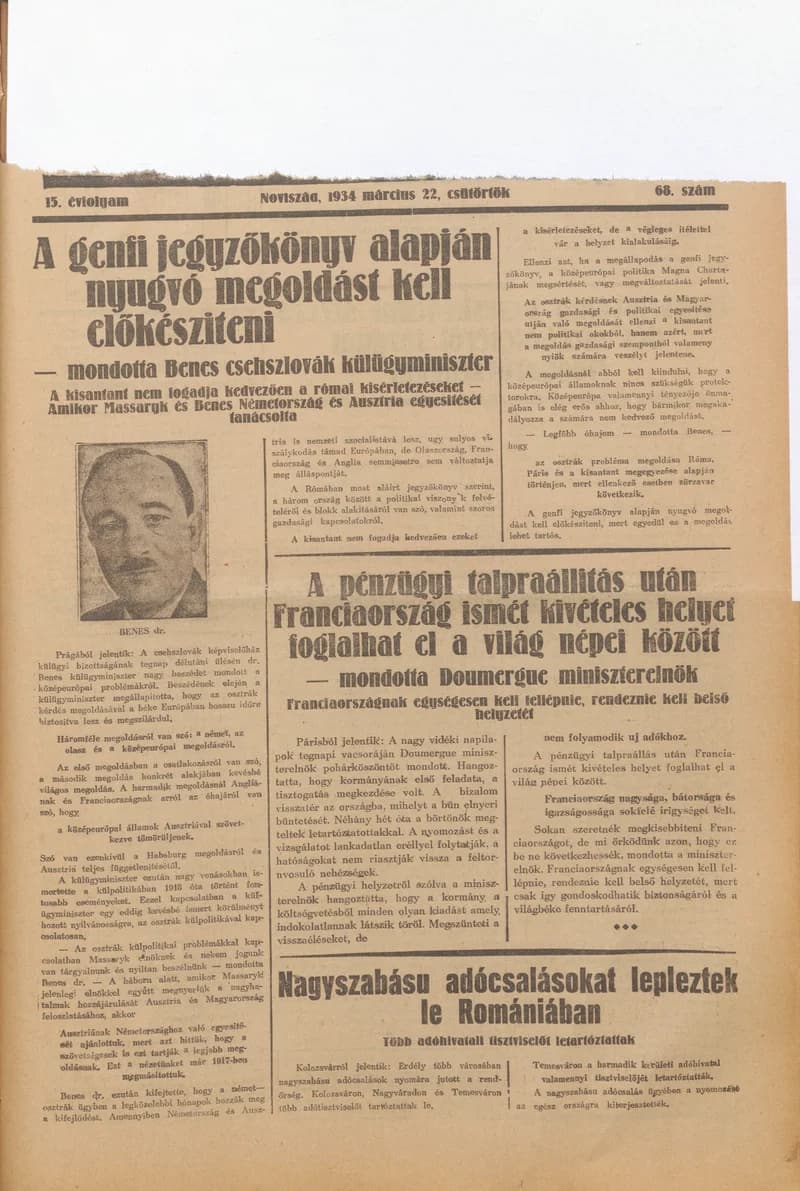 Reggeli Újság, 15. évf. 1934. március 22. 68. sz.