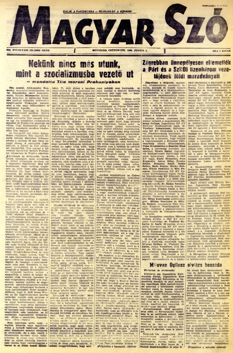 Magyar Szó, 7. évf. 1950. június 1. 129. sz. 1–4. oldal