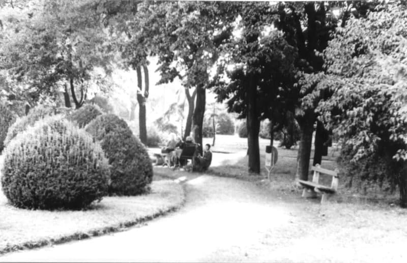 A zentai park az 1970-es években
