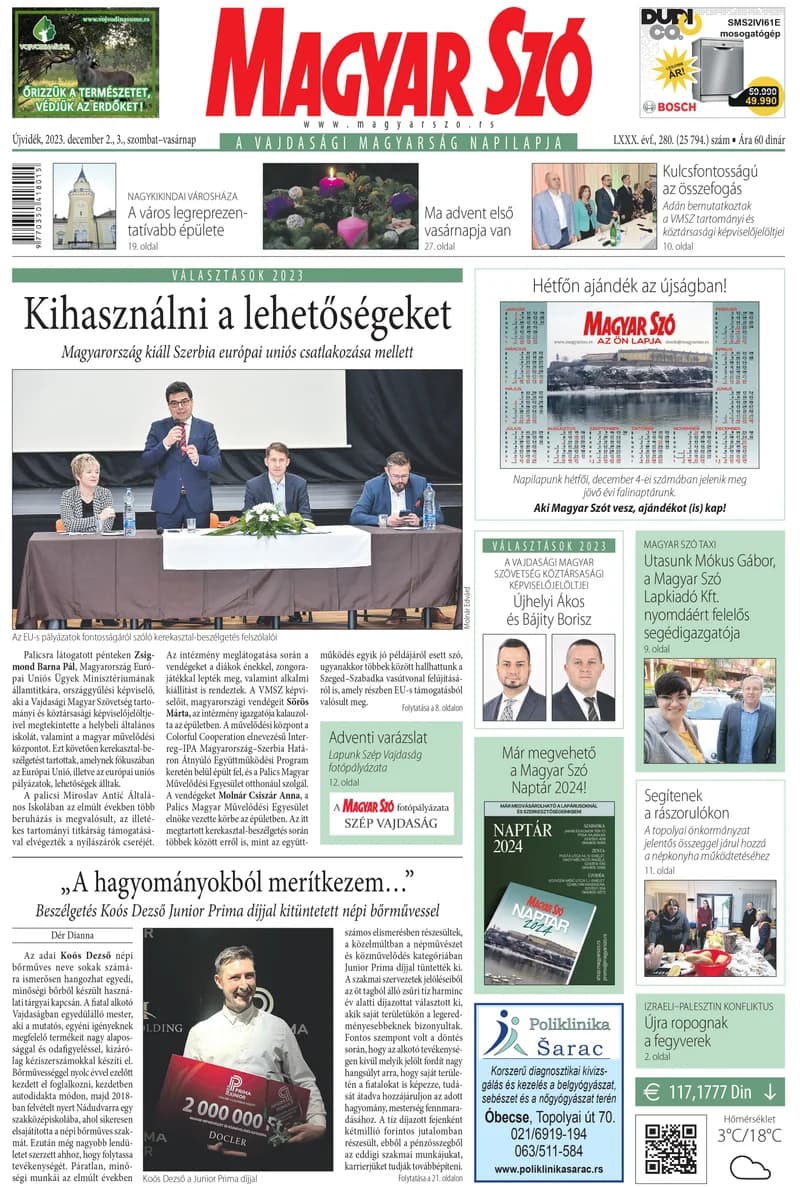 Magyar Szó, 80. évf. 2023. december 2. – 3. 280. sz. 1–32. oldal