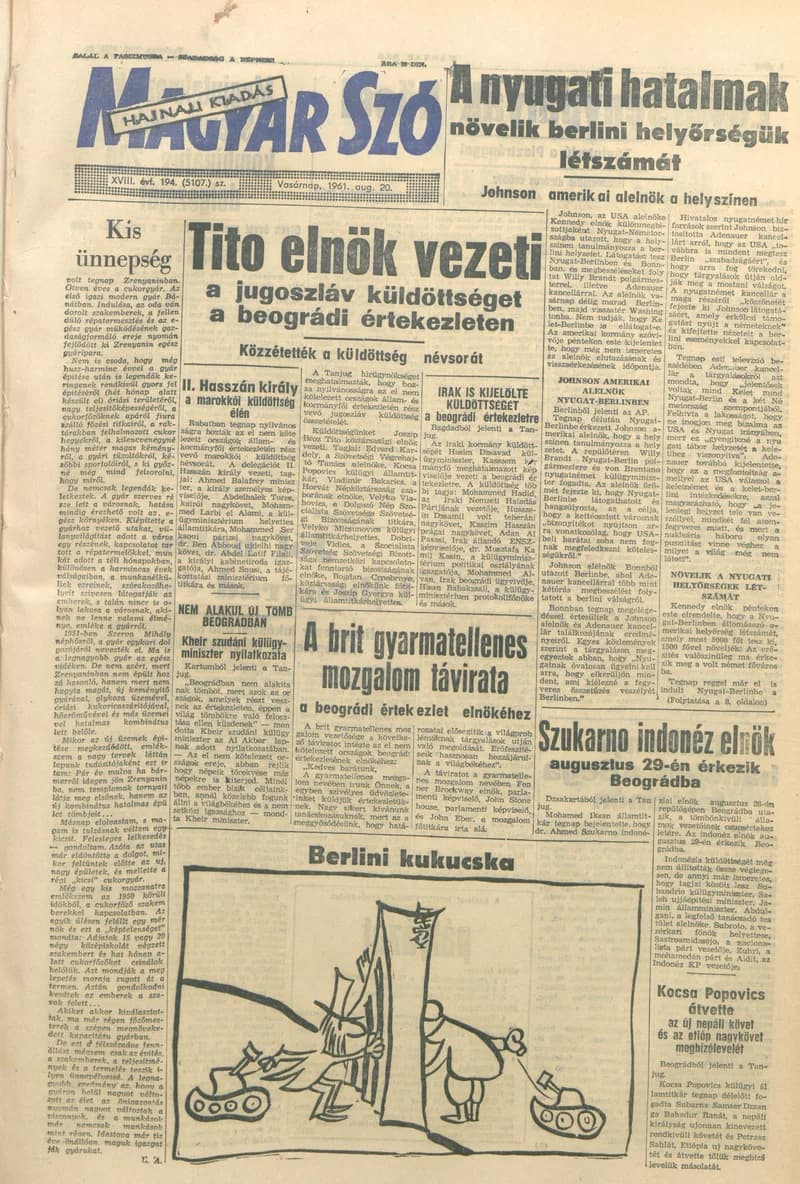 Magyar Szó, 18. évf. 1961. augusztus 20. 194. sz. 1–24. oldal