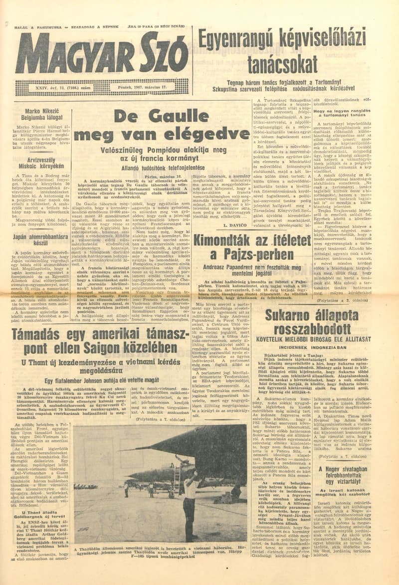 Magyar Szó, 24. évf. 1967. március 17. 73. sz. 1–16. oldal