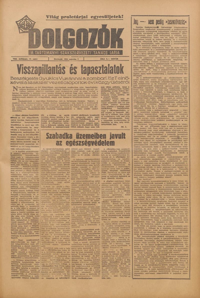 Dolgozók, 8. évf. 1954. március 2. 10. sz.
