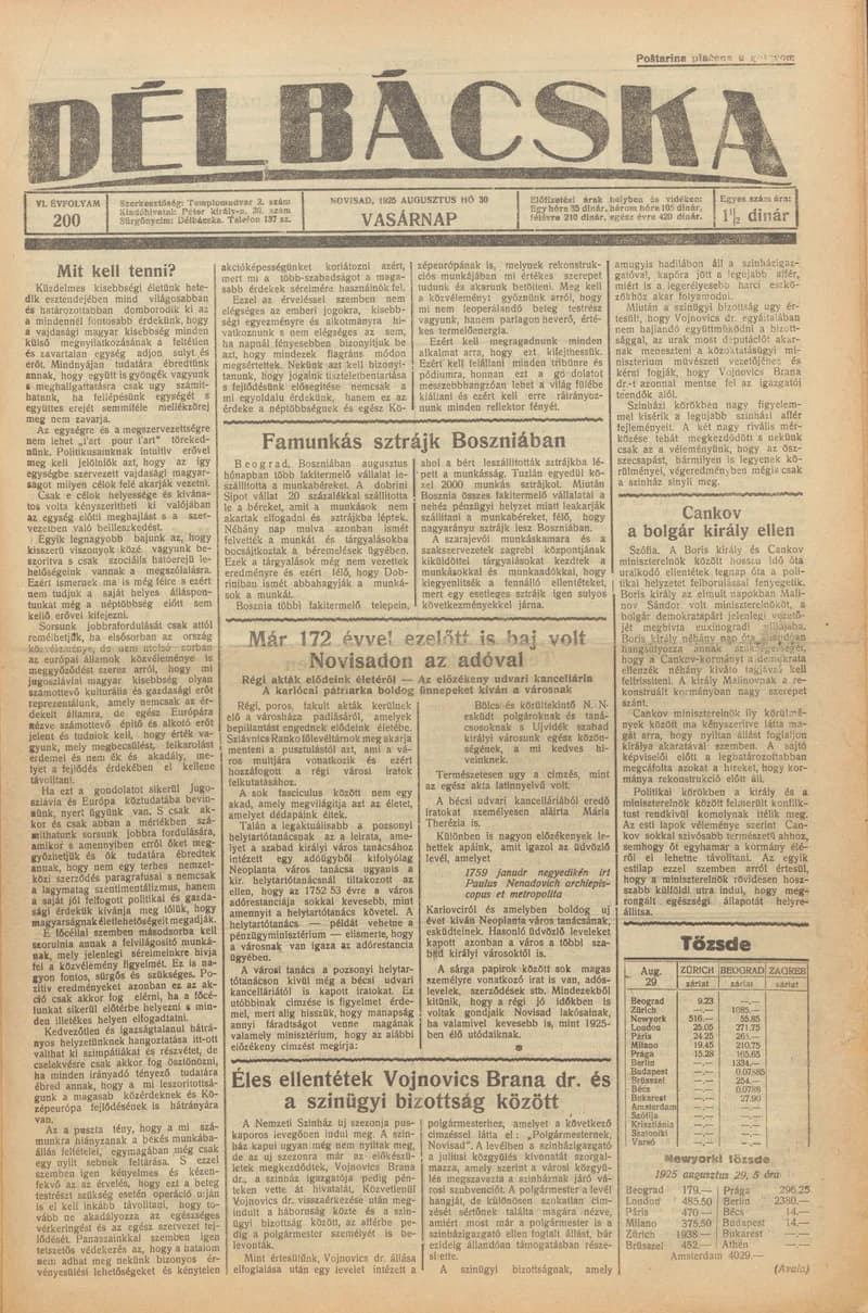 Délbácska, 6. évf. 1925. augusztus 30. 200. sz.