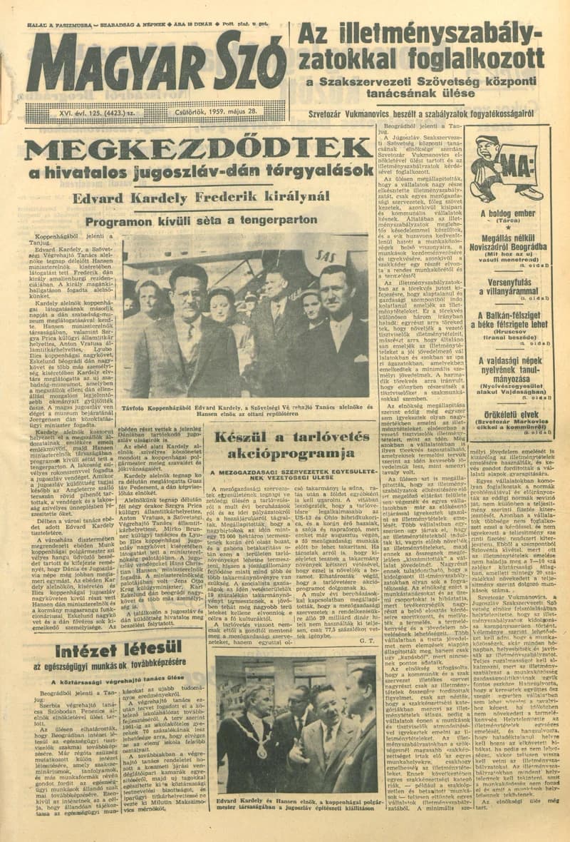 Magyar Szó, 16. évf. 1959. május 28. 125. sz. 1–22. oldal