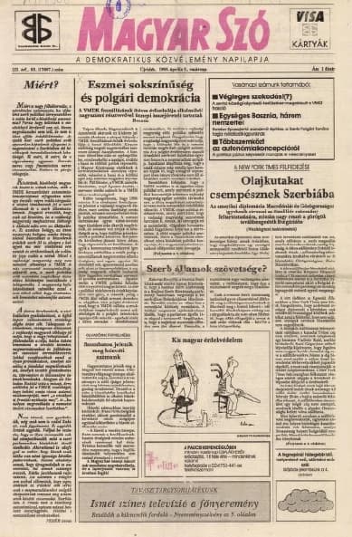 Magyar Szó, 52. évf. 1995. április 9. 83. sz. 1–24. oldal