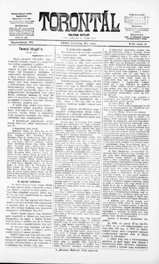 Torontál, 32. évf. 1903. május 26. 118. sz.