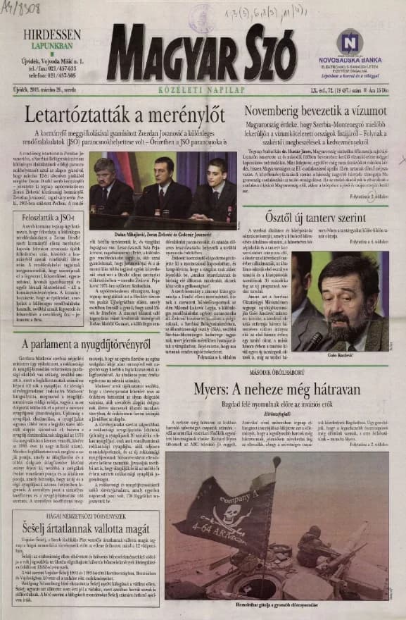 Magyar Szó, 60. évf. 2003. március 26. 72. sz. 1–16. oldal