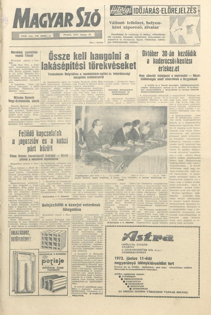 Magyar Szó, 30. évf. 1973. június 29. 176. sz. 1–14. oldal
