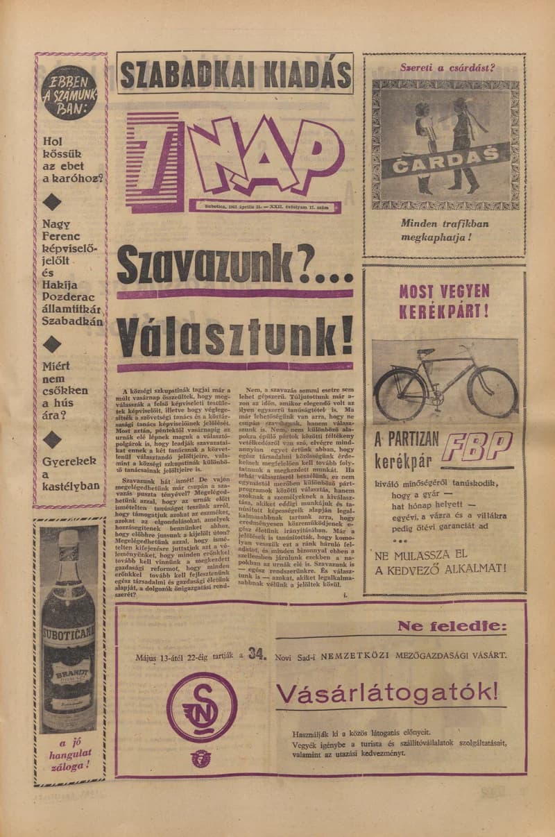 7 Nap, 22. évf. 1967. április 21. 17. sz. 1–24. oldal