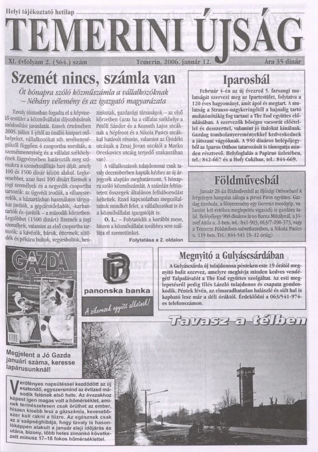 Temerini Újság, 12. évf. 2006. január 12. 2. sz.