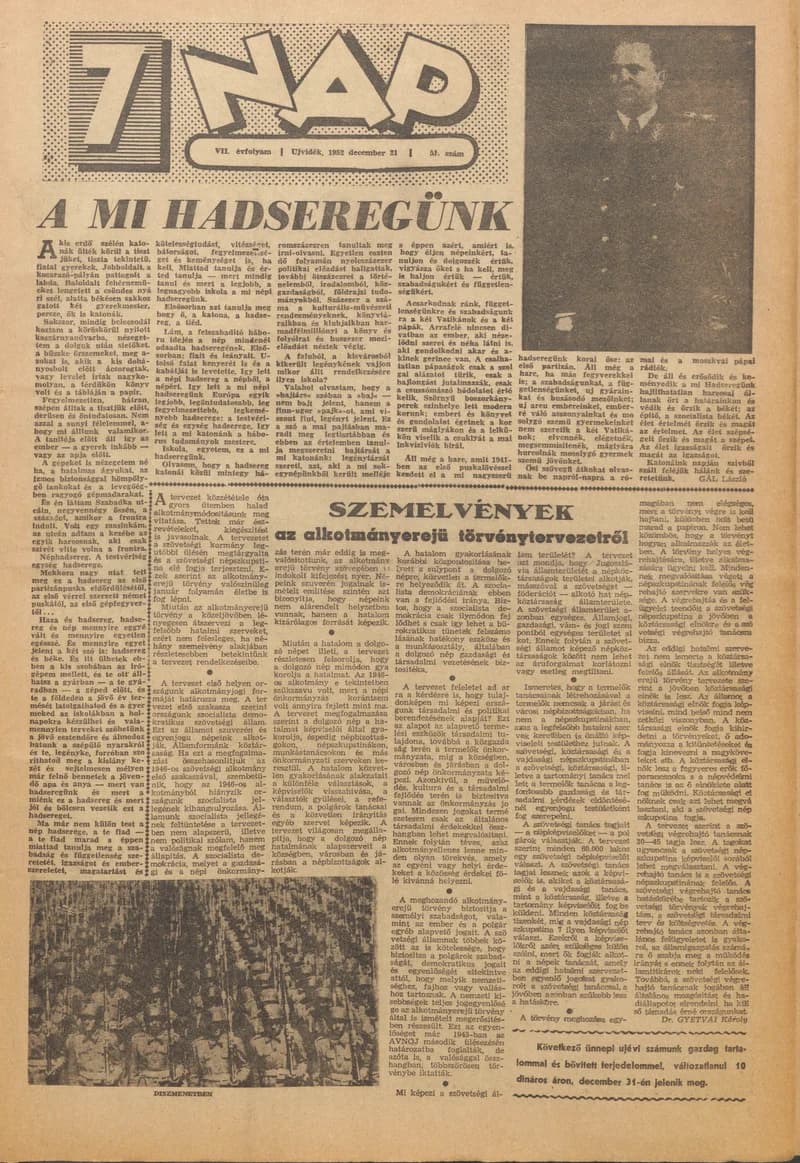 7 Nap, 7. évf. 1952. december 21. 51. sz. 1–6. oldal