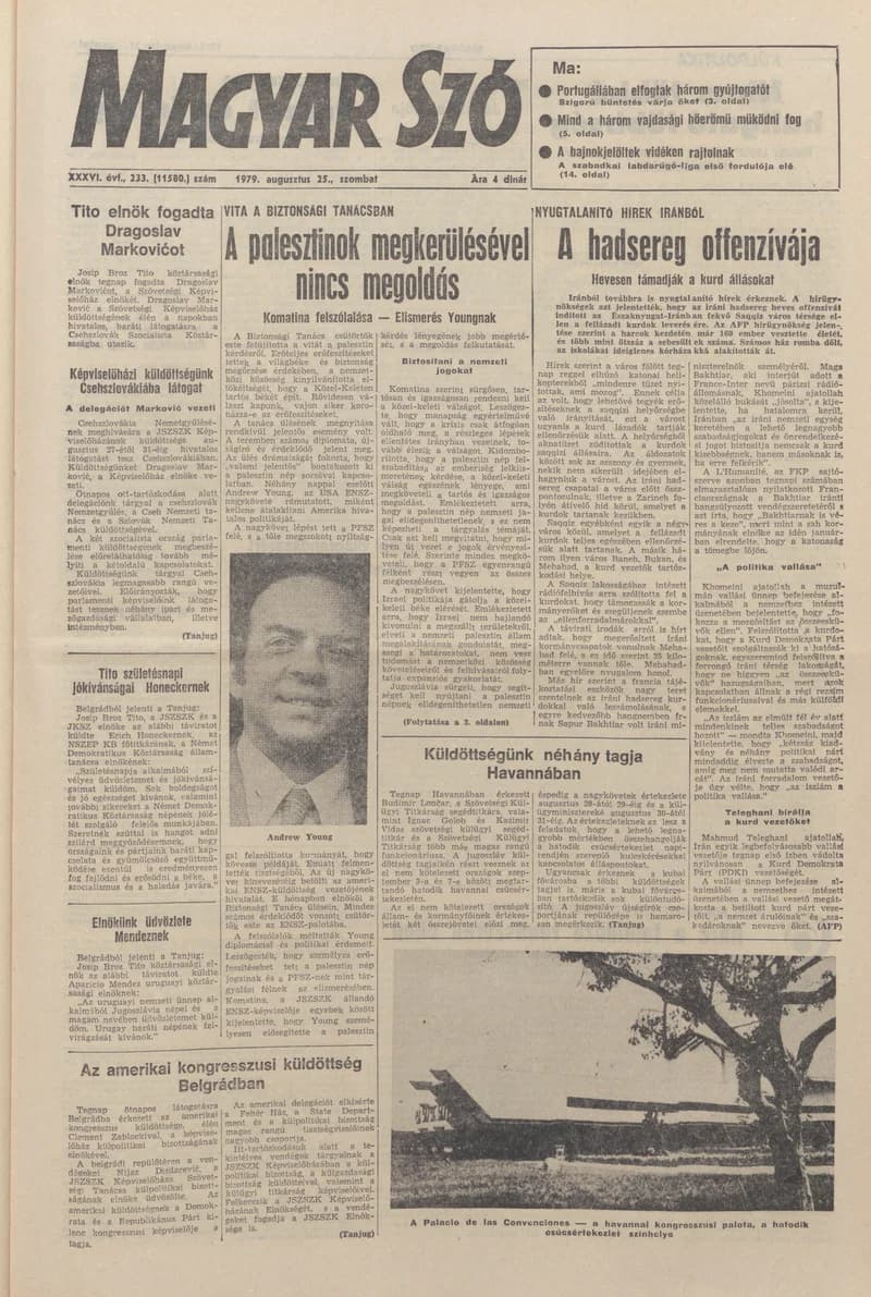 Magyar Szó, 36. évf. 1979. augusztus 24. 232. sz. 1–20. oldal