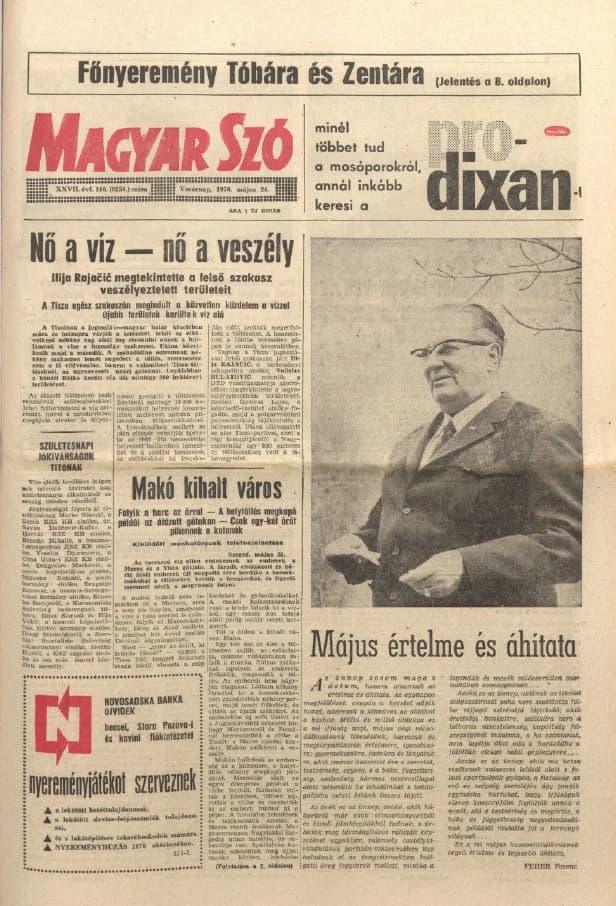 Magyar Szó, 27. évf. 1970. május 24. 140. sz. 1–32. oldal