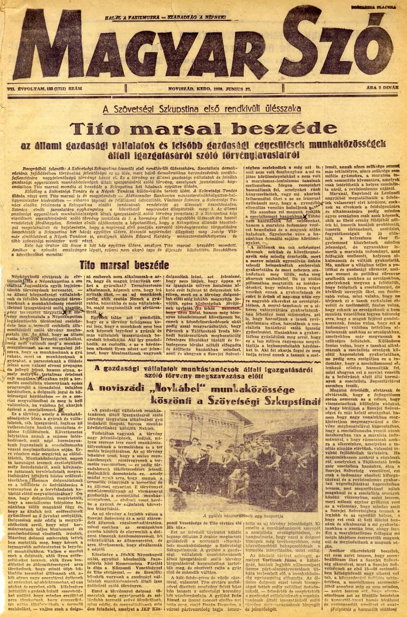 Magyar Szó, 7. évf. 1950. június 27. 152. sz. 1–4. oldal