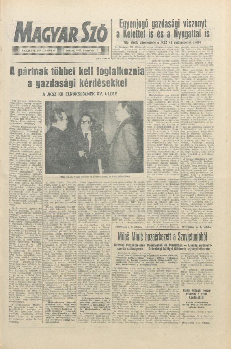 Magyar Szó, 32. évf. 1975. december 12. 340. sz.