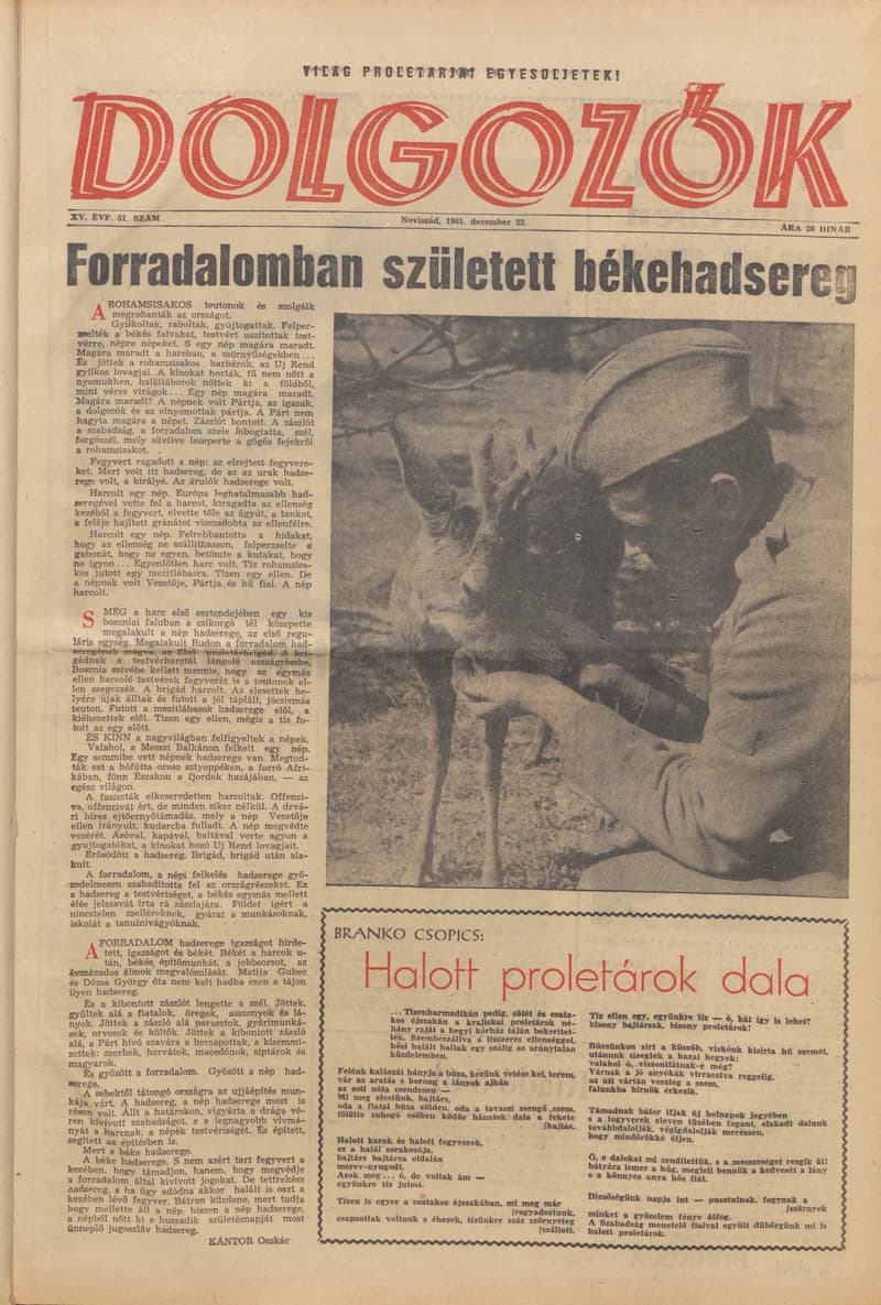 Dolgozók, 15. évf. 1961. december 22. 51. sz.