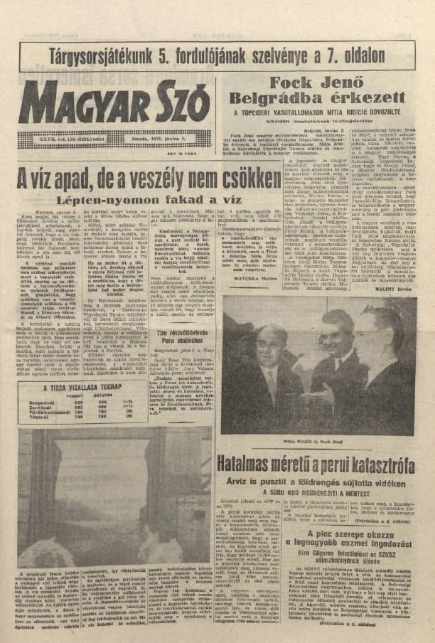 Magyar Szó, 27. évf. 1970. június 3. 150. sz. 1–16. oldal
