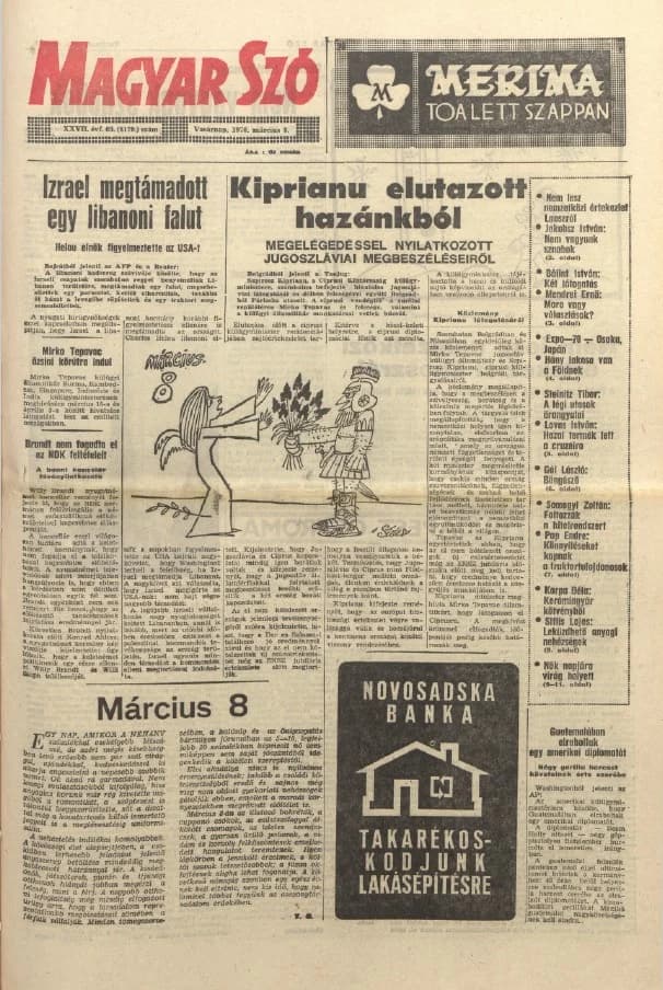 Magyar Szó, 27. évf. 1970. március 8. 65. sz. 1–32. oldal