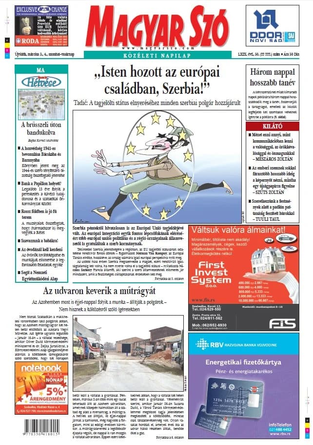Magyar Szó, 69. évf. 2012. március 3. – 4. 50. sz. 1–48. oldal