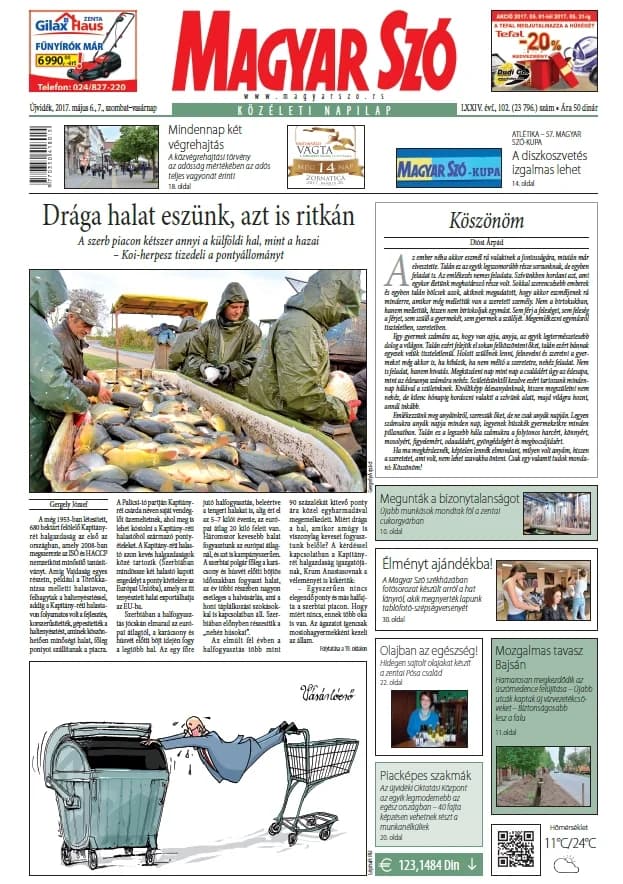 Magyar Szó, 74. évf. 2017. május 6. – március 7. 102. sz. 1–32. oldal