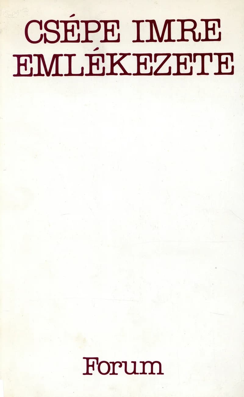 Csépe Imre emlékezete