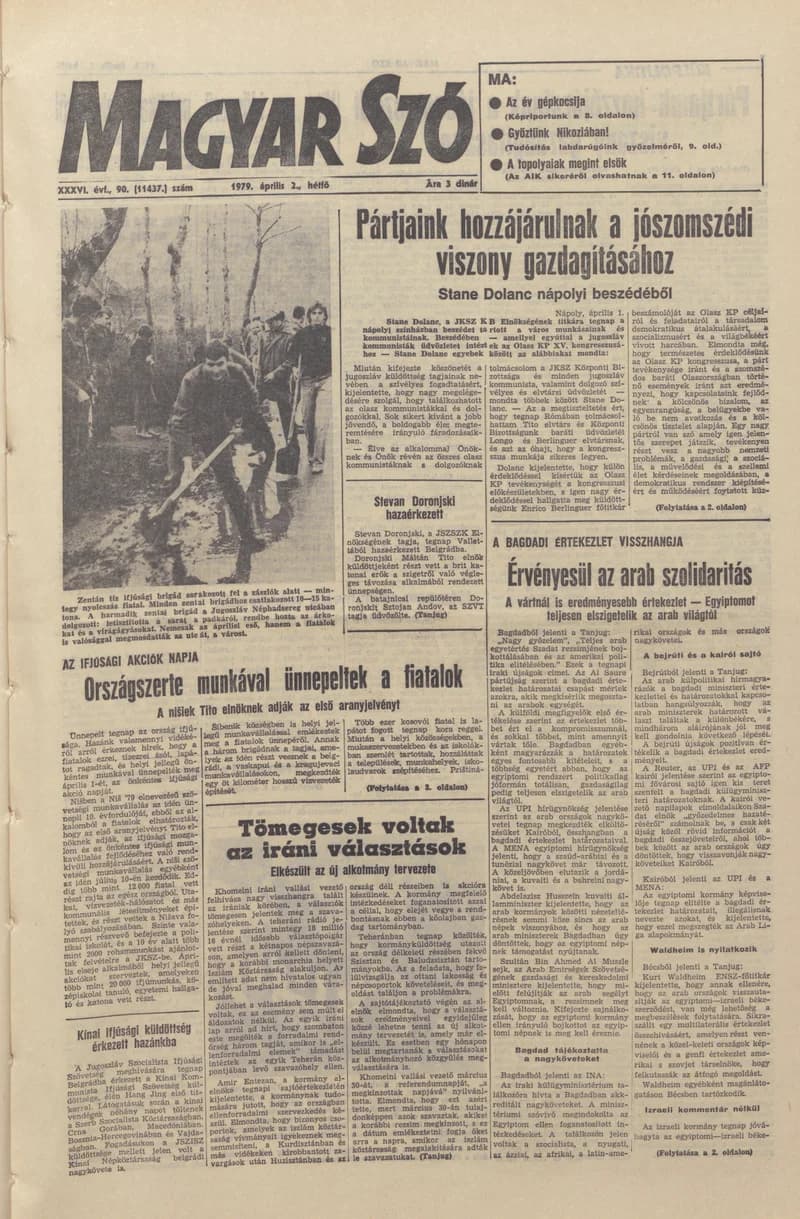 Magyar Szó, 36. évf. 1979. április 2. 90. sz. 9–16. oldal