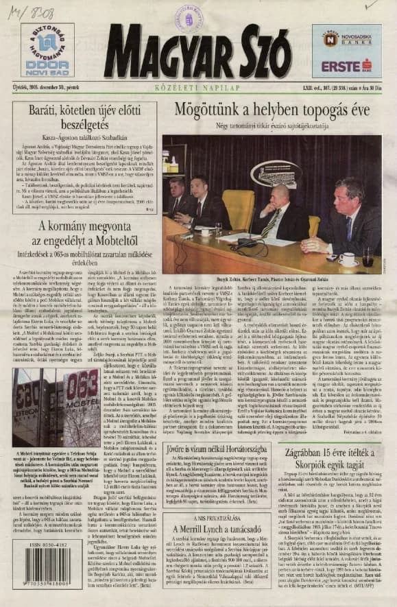Magyar Szó, 62. évf. 2005. december 30. 307. sz. 1–20. oldal