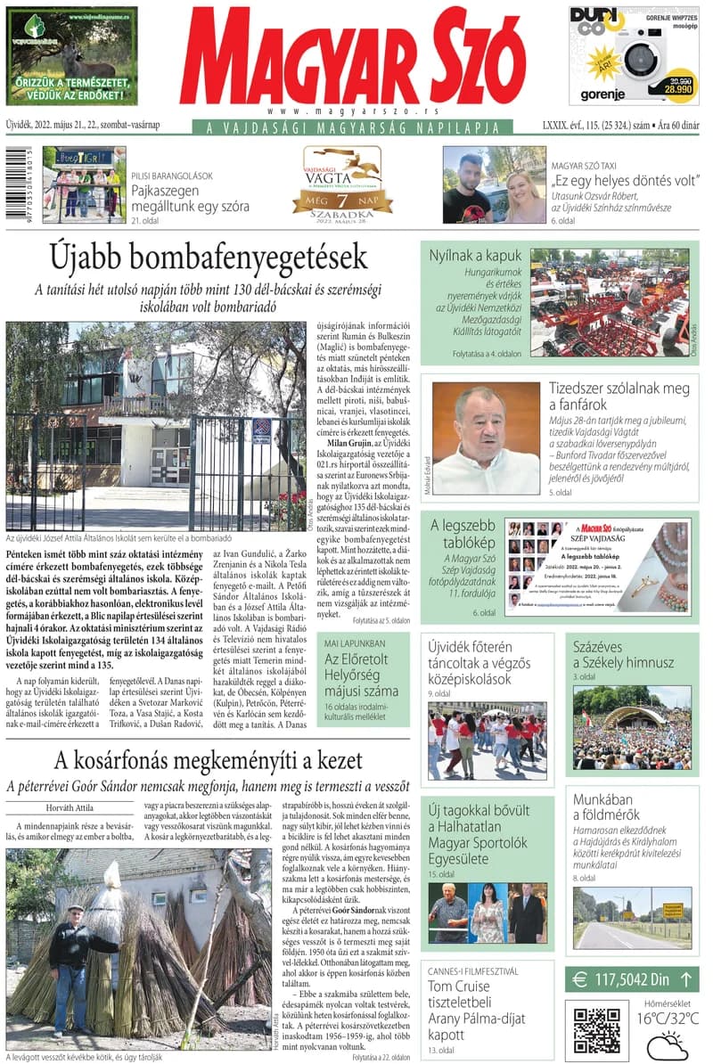 Magyar Szó, 79. évf. 2022. május 21. – 22. 115. sz. 1–32. oldal
