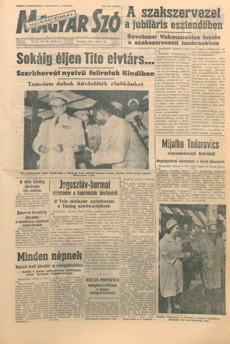 Magyar Szó, 18. évf. 1961. március 24. 69. sz. 1–16. oldal