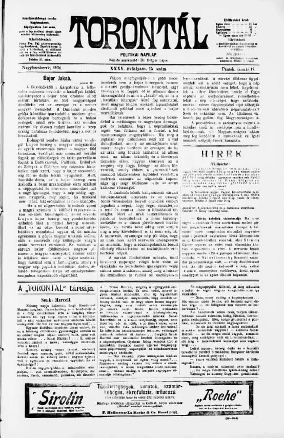 Torontál, 35. évf. 1906. január 19. 15. sz.