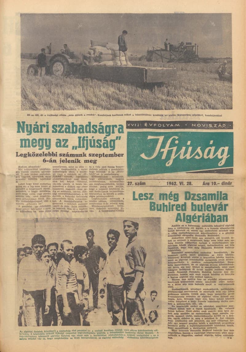 Ifjúság, 18. évf. 1962. június 28. 27. sz.