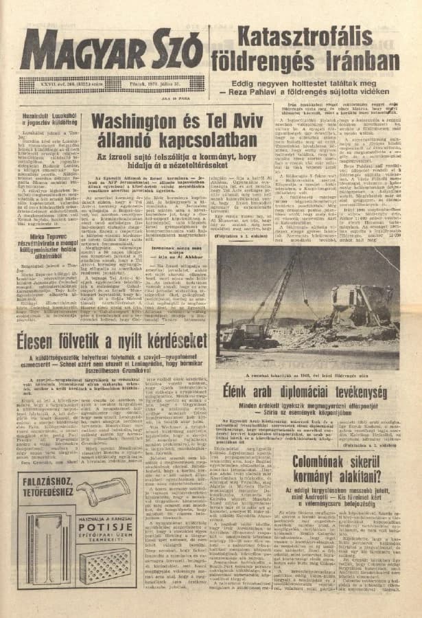 Magyar Szó, 27. évf. 1970. július 31. 208. sz. 1–12. oldal