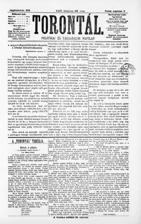 Torontál, 24. évf. 1895. augusztus 9. 182. sz.