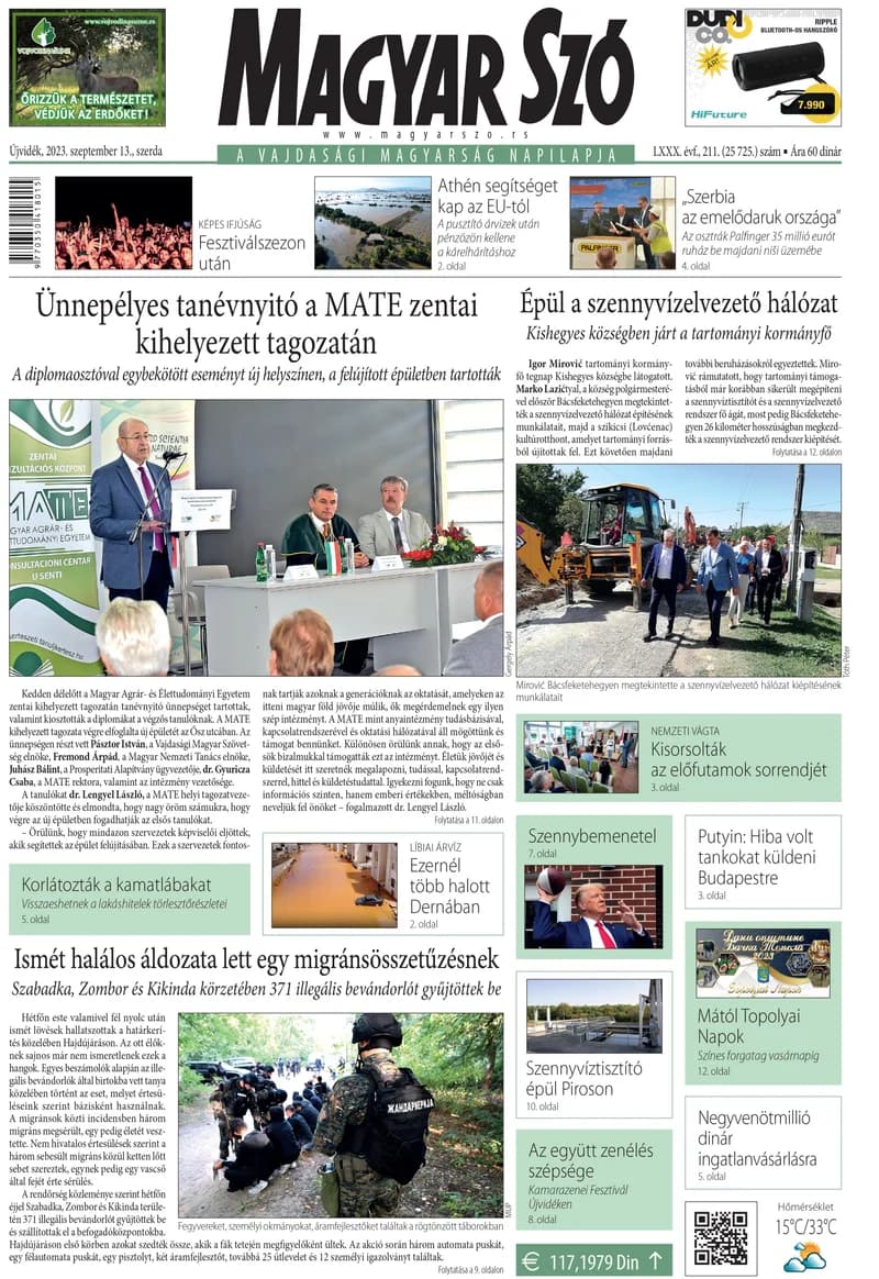 Magyar Szó, 80. évf. 2023. szeptember 13. 211. sz. 1–16. oldal