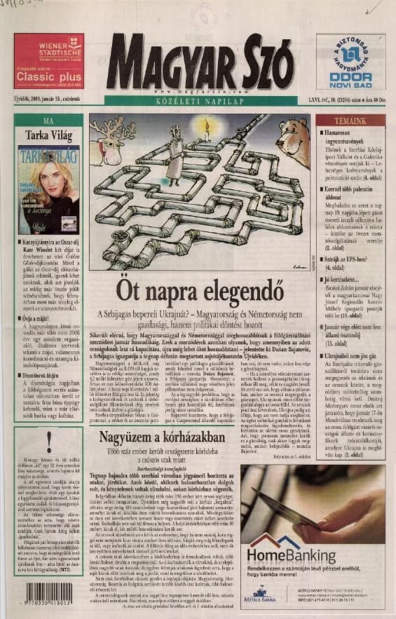 Magyar Szó, 66. évf. 2009. január 15. 10. sz. 1–20. oldal