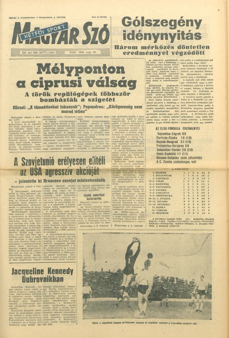 Magyar Szó, 21. évf. 1964. augusztus 10. 220. sz. 1–14. oldal