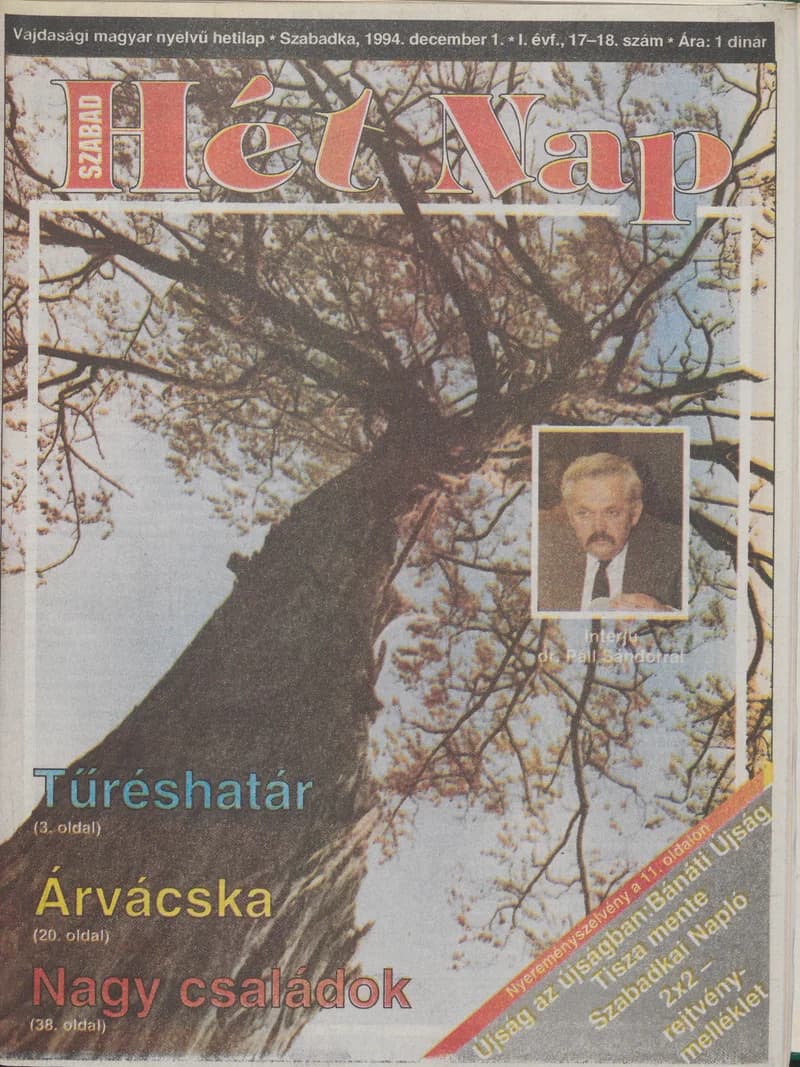 Szabad Hét Nap, 1. évf. 1994. december 1. 17–18. sz.