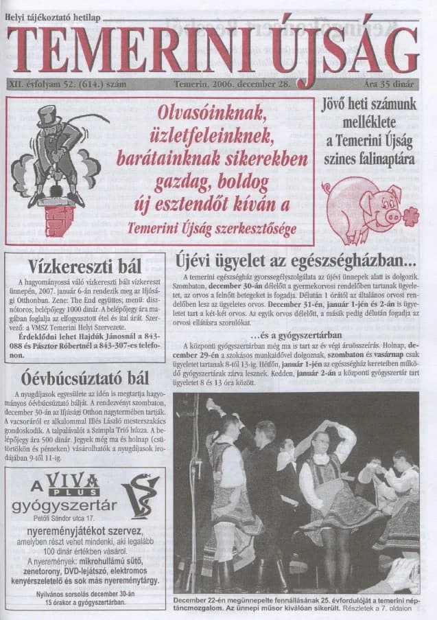 Temerini Újság, 12. évf. 2006. december 28. 52. sz.