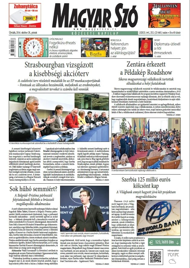 Magyar Szó, 73. évf. 2016. október 28. 252. sz. 1–16. oldal