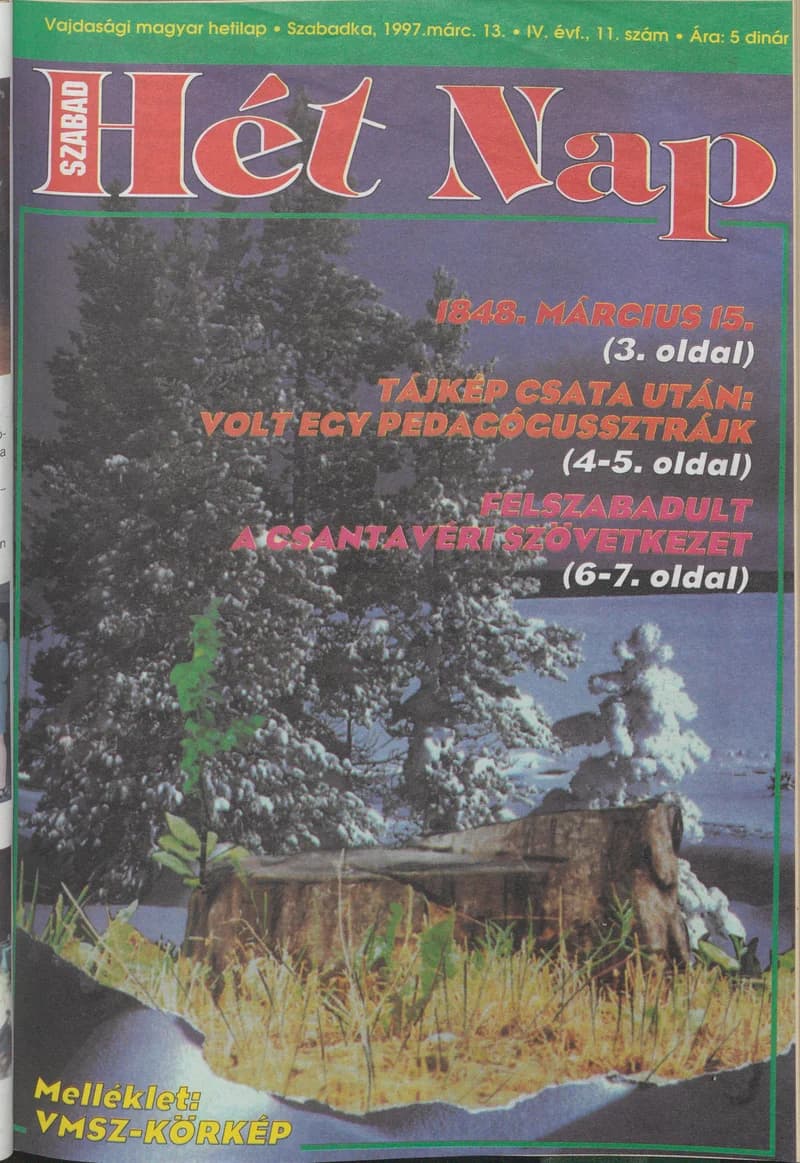 Szabad Hét Nap, 4. évf. 1997. március 13. 11. sz.