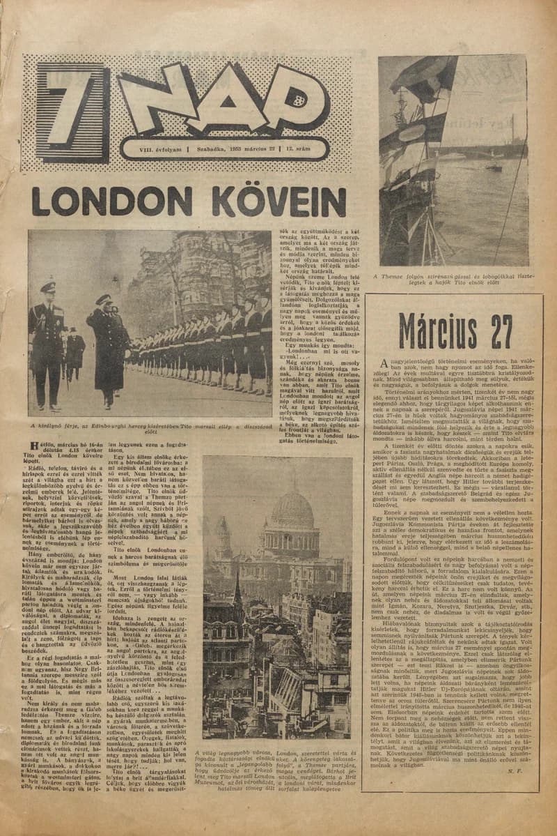 7 Nap, 8. évf. 1953. március 22. 12. sz. 1–12. oldal