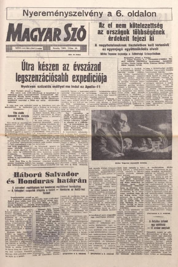 Magyar Szó, 26. évf. 1969. július 16. 193. sz. 1–14. oldal