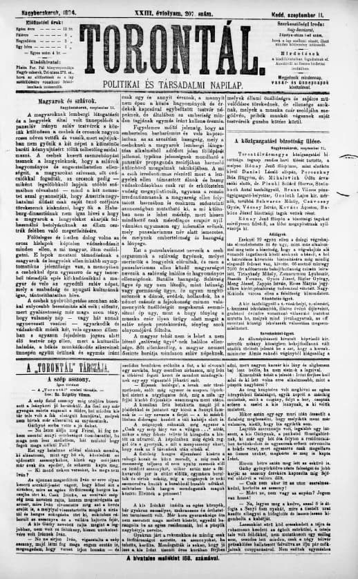 Torontál, 23. évf. 1894. szeptember 11. 207. sz.