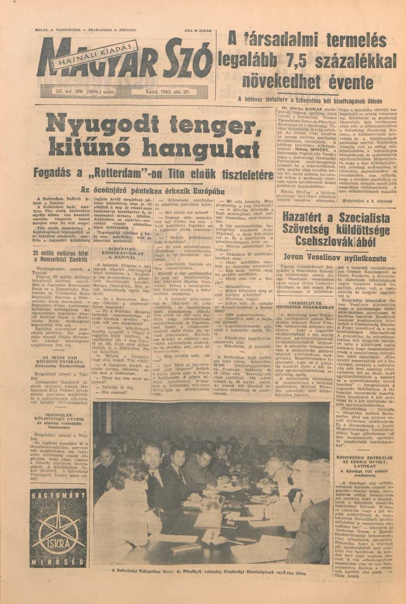 Magyar Szó, 20. évf. 1963. október 29. 298. sz. 1–16. oldal